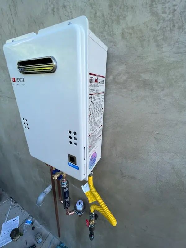 Tankless water heater installation for Reed Crossing homes